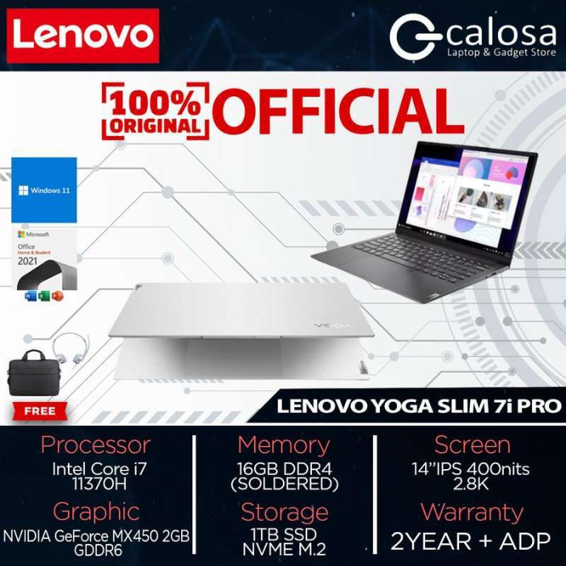 Lenovo Yoga Slim Pro GeForce MX450 i7 11370 16GB RAM 1TB SSD