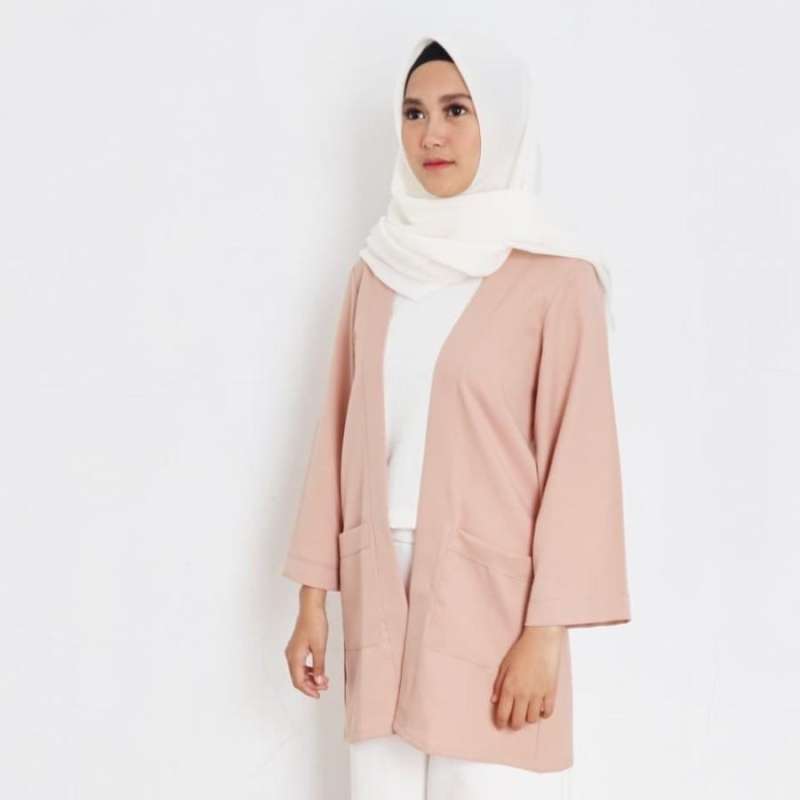 Jual Outer Casual Wanita Muslim Long Outer Daily Al DLY NUDE