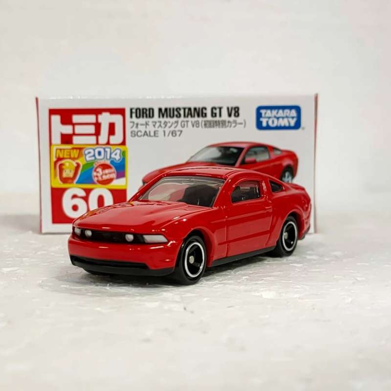 diecast tomica no 60 Ford Mustang GT V8 Red Merah miniatur mobil