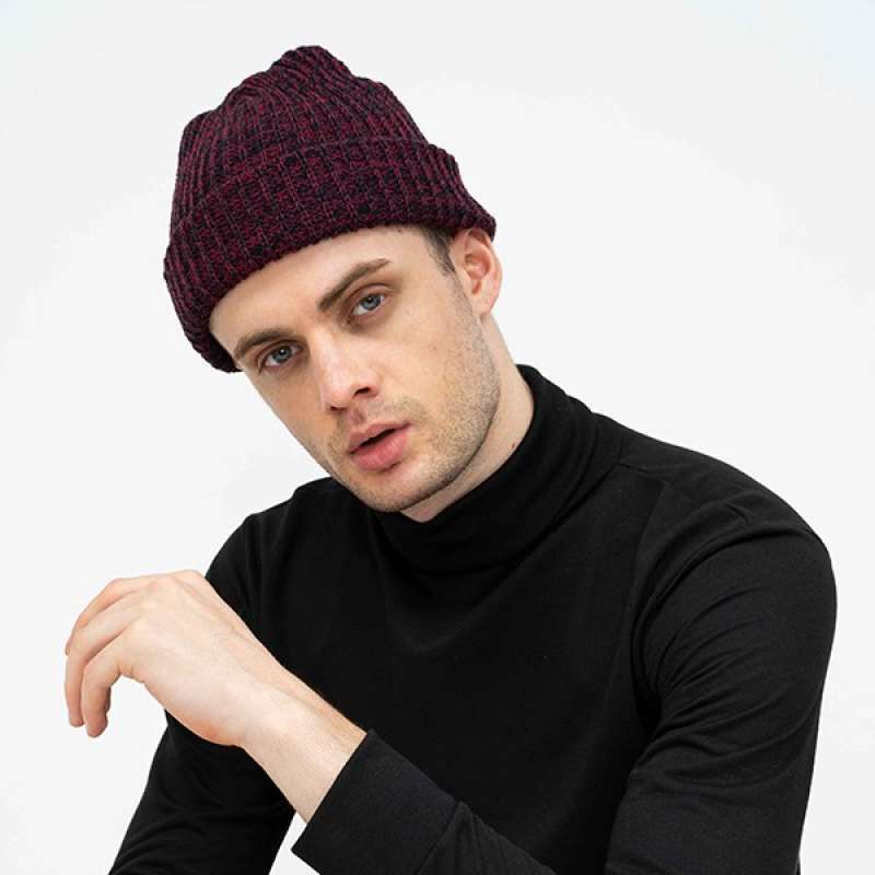 Jual Topi Kupluk Rajut Beanie Hat Polos Topi Gunung maroon dusty