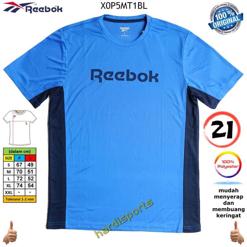 Jual Reebok Polyester Kaos T Shirt Pria Untuk Olahraga dan Santai