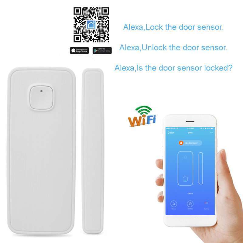 Jual Wireless Smart Wifi Door Window Sensor Home Security Magnetic Detector Compatible App Control Work With Amazon Alexa Online September 2020 Blibli Com