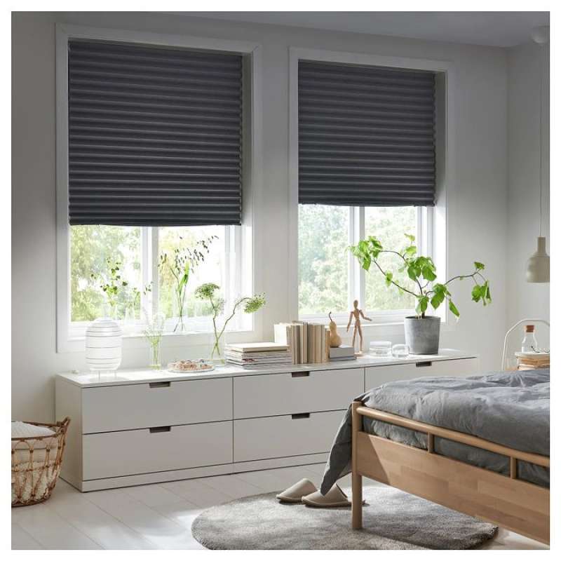 Jual A609 Tirai Lipat Abu Abu Tua Anti Tembus Cahaya Window Curtain Online Desember 2020 Blibli