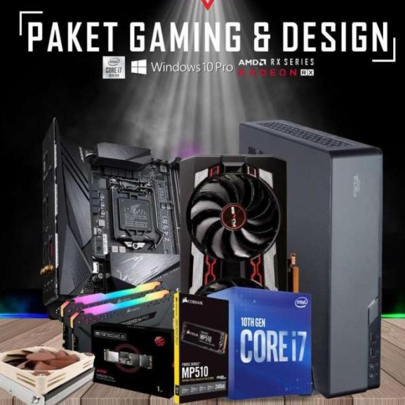 Jual Gaming Pc Mini Itx I7 10700k (rx 5700 Xt) 64gb RAM 1tb+