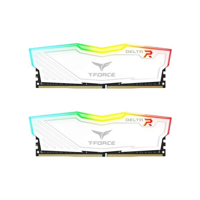 T-FORCE Team Delta RGB Memory RAM Black [2x32GB/ PC3600Mhz/ DDR4] White