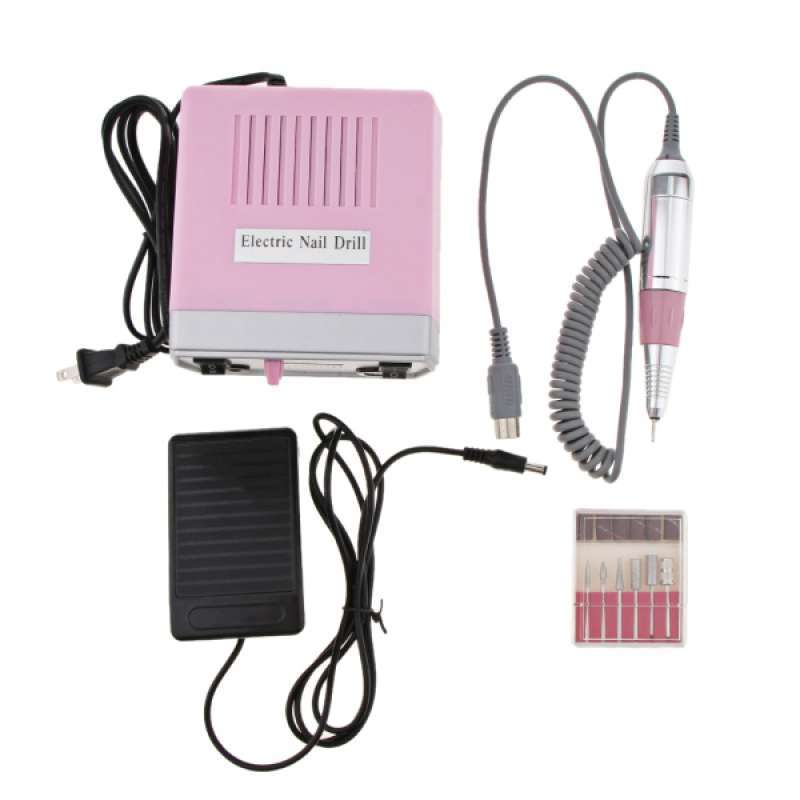 professional electric nail file drill acrylic manicure pedicure machine with foot pedal us plug