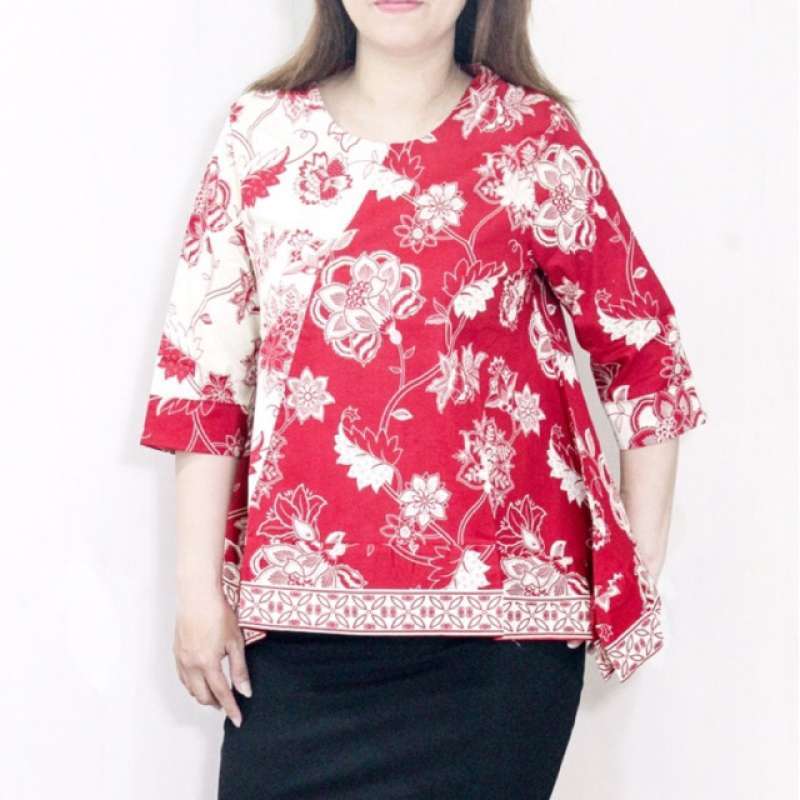 Jual Abk1 Baju Batik Wanita Lengan Pendek Model Asimetris Ikat Samping U Atasan Kerja Bhn Katun Strecth Terbaru Juni 2021 Blibli