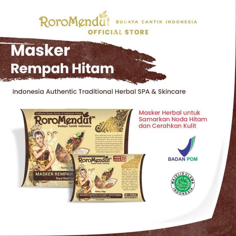 Jual Masker Rempah Hitam Bpom Roro Mendut Online November 2020 Blibli