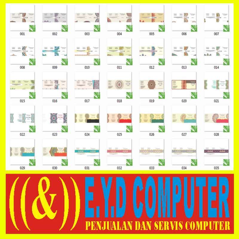 Jual Desain Undangan Romantic Wedding Card Editing Coreldraw Online Januari 2021 Blibli