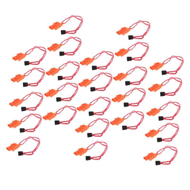 25 Pieces Super Loud Survival Emergency Whistles Suitable for Camping Hiking