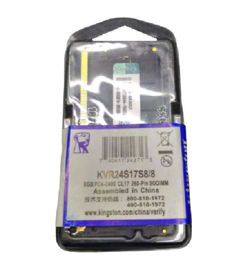 Jual Memory Kingston Sodimm Ddr4 8gb Pc19200 [kvr24s17s8/8] Di
