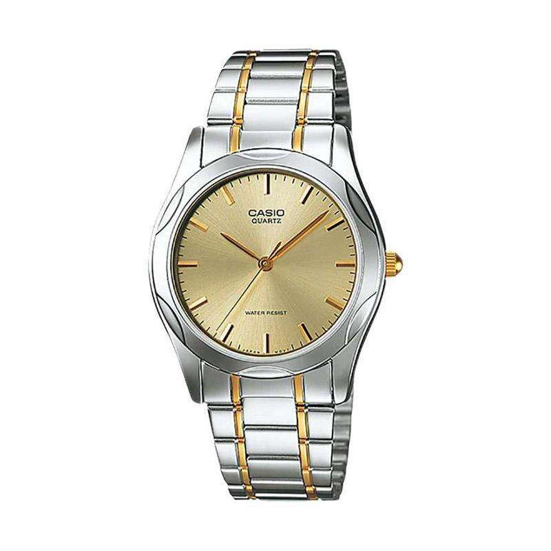 Promo CASIO MTP 1275SG 9ADF Enticer Men Gold Dial Dual Tone