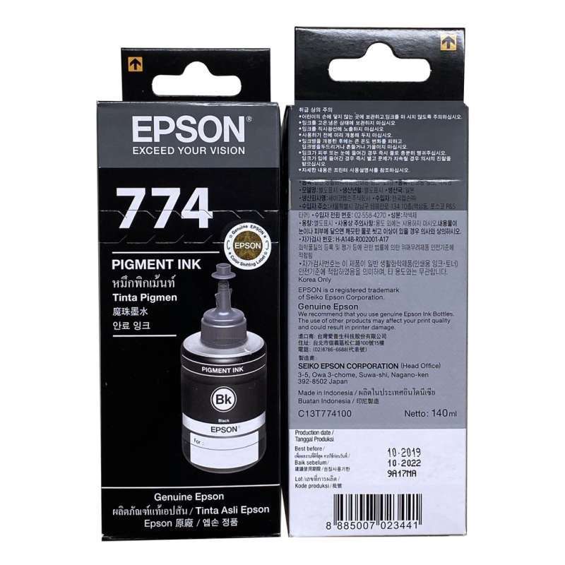 Jual TINTA EPSON 774 BLACK / T7741 ORIGINAL 100% - Hitam di Seller gadzila  store - Kab. Kebumen, Jawa Tengah | Blibli