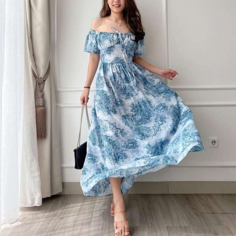 8 994 MAXI LONG DRESS WANITA DRESS SABRINA PANTAI DRESS BUNGA