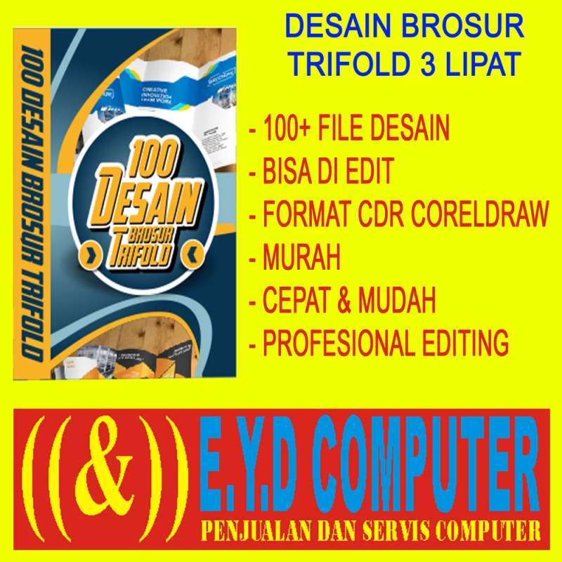 Jual Desain Template Brosur Trifold 3 Lipat Editing Coreldraw Terbaru Juni 2021 Blibli