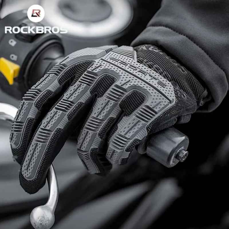 Rockbros S210BK Hand Gloves Full Finger Motorcycle Bike Sarung tangan - Main Image
