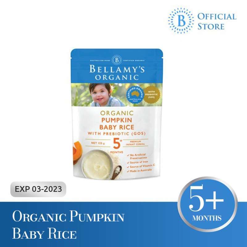 Bellamy's organic pumpkin baby rice sales