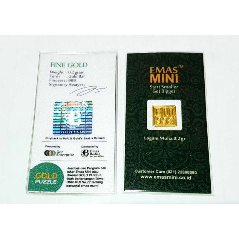 EMAS MINI 0.2 GRAM UNTUK MAHAR, HADIAH, SOUVENIR DAN TUKAR EMAS ANTAM