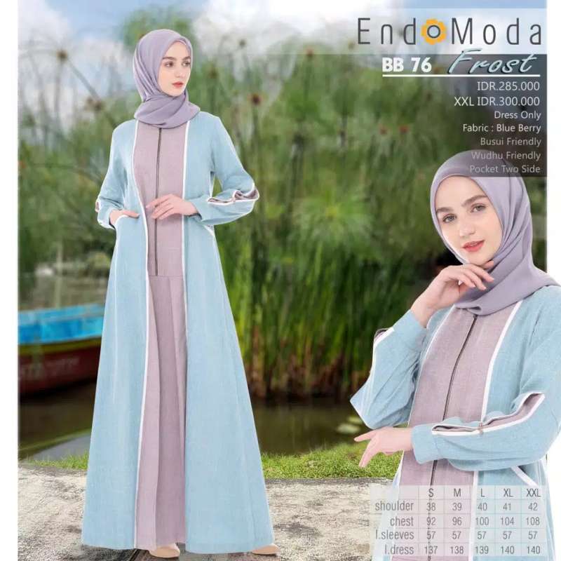 Gamis Busana Muslim Endomoda Pc 58 Fesyen Wanita Muslim Fashion Gaun Di Carousell