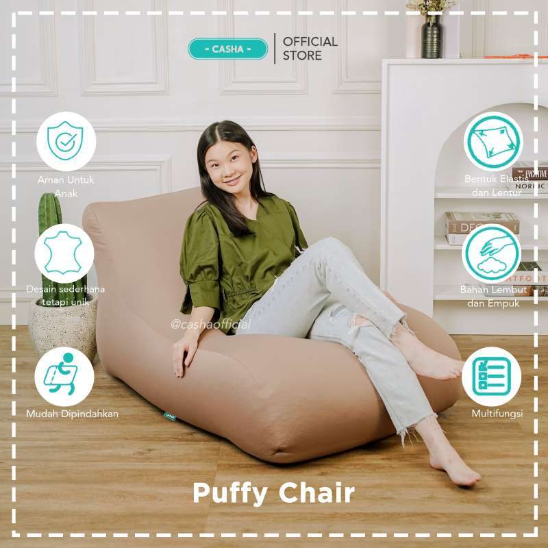 Promo CASHA Puffy Chair Kursi Lantai Size Besar Bahan Elastis