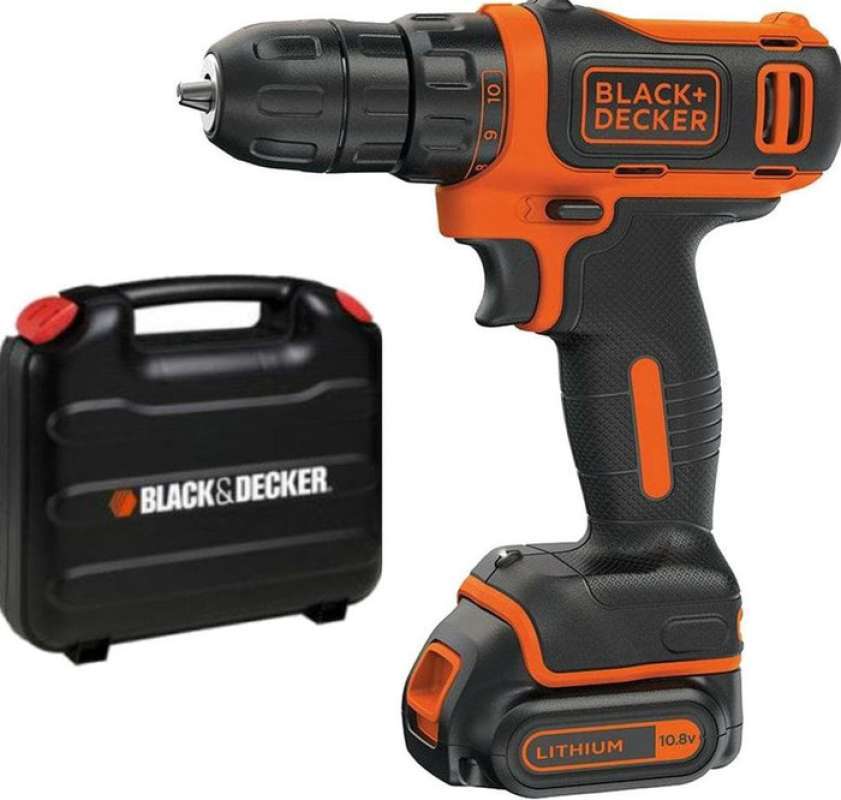 Black Decker Bor Listrik Hammer Drill Cordless 18 Volt BCD003C1 B1