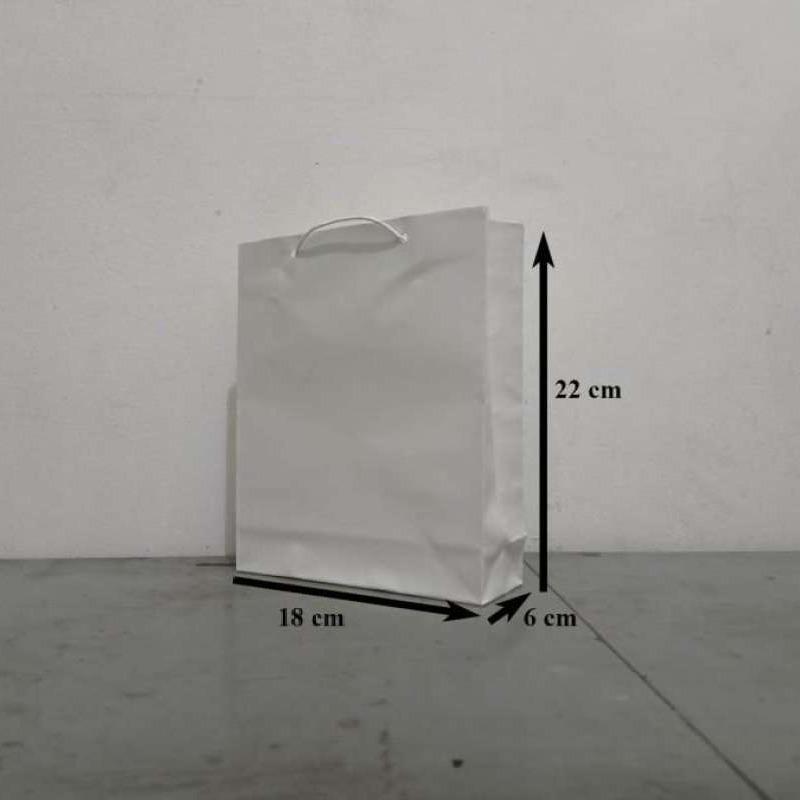 Jual Paperbag Art Paper Talikur Putih Polos 18 X X 22 Di