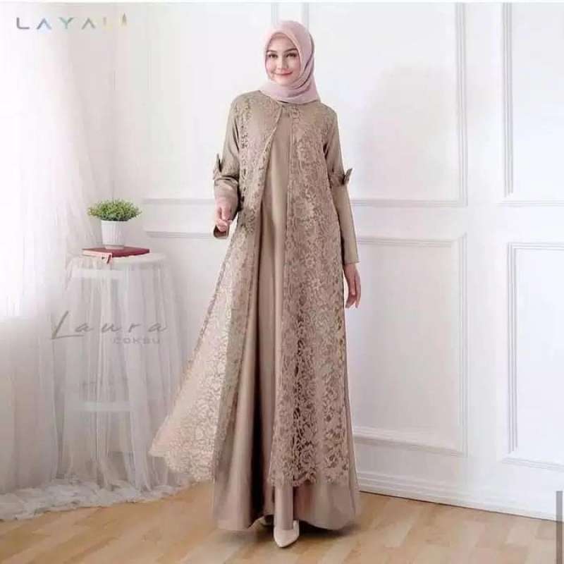 Jual Baju Gamis Syari Muslim Wanita Terbaru Laura Maxi Brukat Dress Pesta Di Seller Glory Hijab Dungus Cariang Kota Bandung Blibli