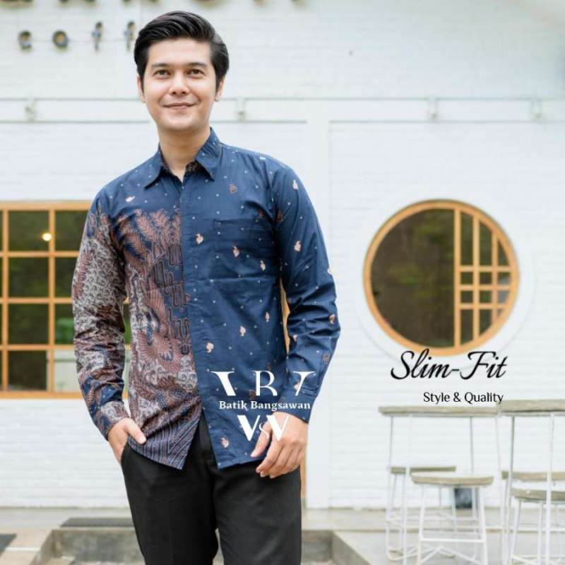 Promo BAJU KEMEJA BATIK PRIA LENGAN PANJANG SLIMFIT BATIK PRIA
