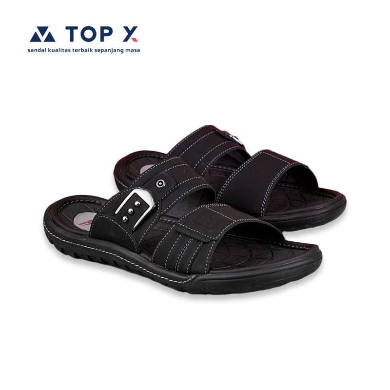 Sandal Slip On Rush MTOPX Original Hitam Sendal pria dewasa