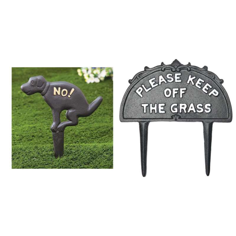 1 Piece No Pooping Dog Yard Sign European American Grass Lawn Garden Decoration 