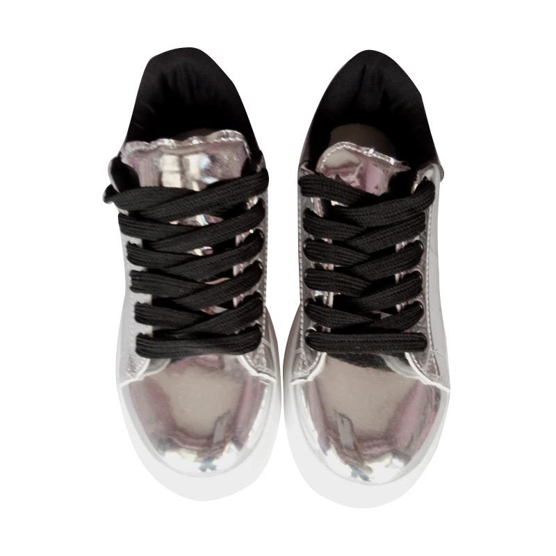 HRV-Z 6601 Lady Shoes Wedges Sepatu Wanita - Silver