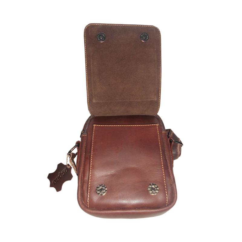 Rp 975,000. Rp 390,000 ( 60 %). Segera Hadir. Deskripsi. Espro Bahan Kulit Asli Tas Selempang Pria - Coklat. Fitur Produk