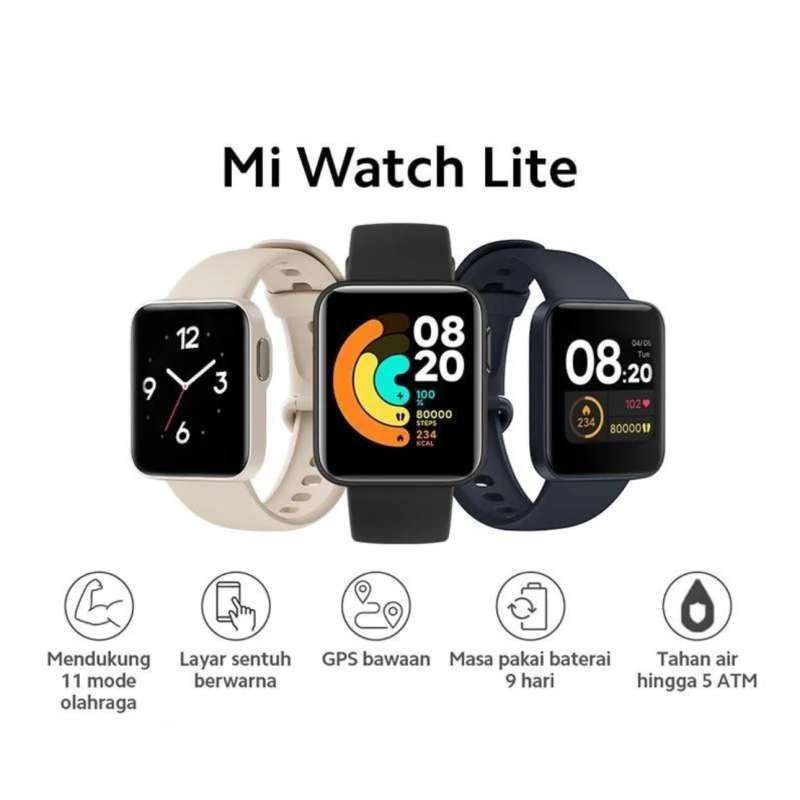 Jual Xiaomi Mi Watch Lite Smartwatch Jam Tangan Xiaomi Watch Lite ORIGINAL  di Seller PurpleFish - Kota Jakarta Barat, DKI Jakarta | Blibli
