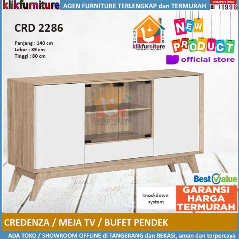 Promo Crd 2286 Graver Agusto Meja Tv Bufet Tv Pendek Credenza