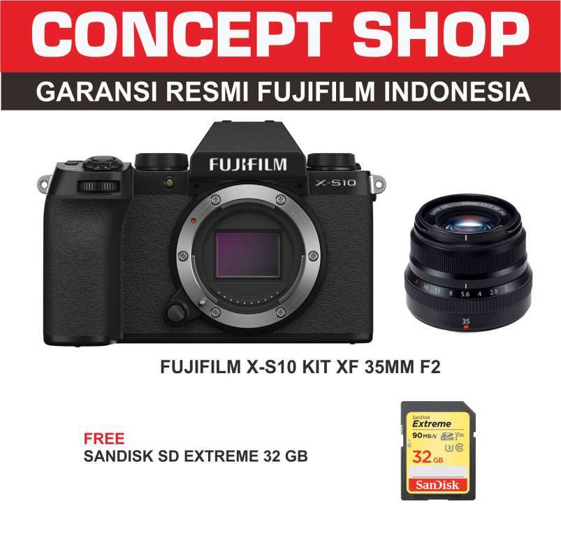 Jual Concept Shop Fujifilm X-s10 Xs10 Kit 35mm F/2 Mirrorless