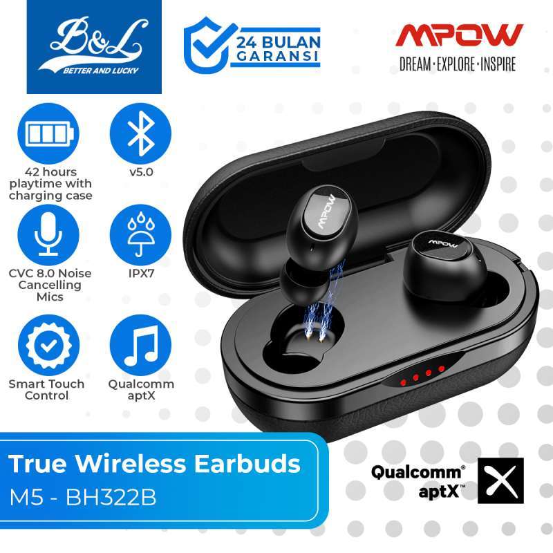 Promo MPOW M5 True Wireless Earbuds CVC 