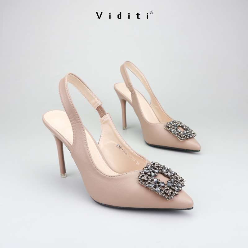 Heels 9 cm Crystal Sling Back 