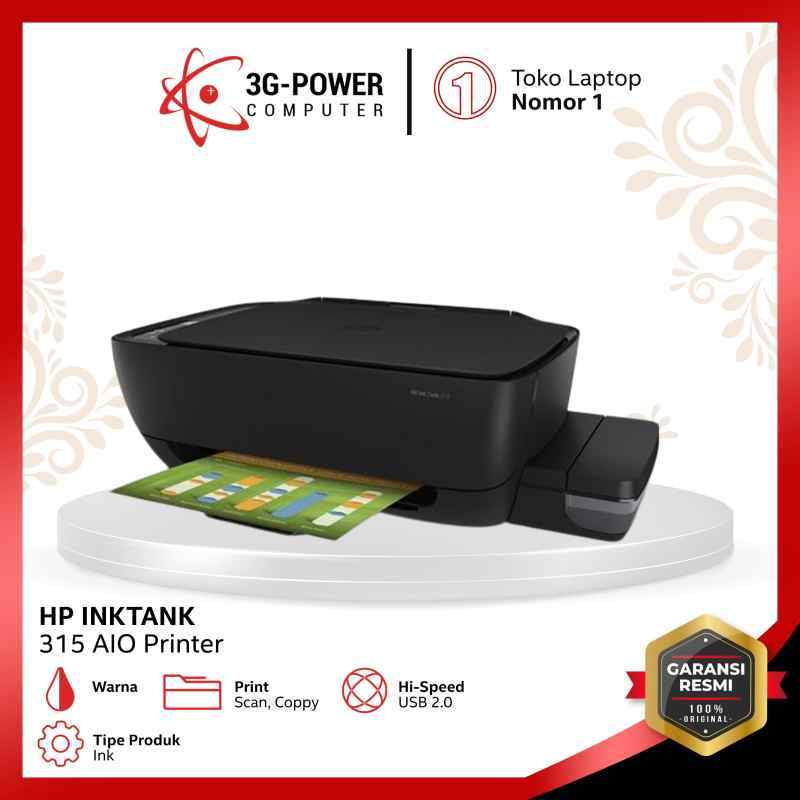 Promo HP 315 AIO Ink Tank Printer ( Print, Scan, Copy ) [Z4B04A] - Black di  Seller 3G-POWER - Kota Semarang, Jawa Tengah | Blibli