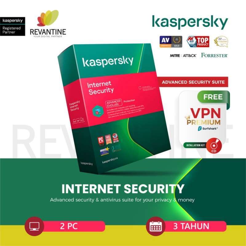 Jual Gratis Ongkir Antivirus Kaspersky Internet Security 2 Pc ...