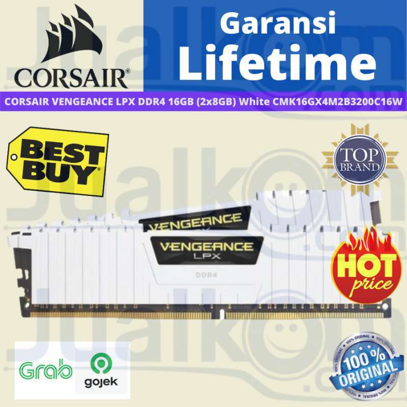 Promo CORSAIR VENGEANCE LPX DDR4 16GB 2x8GB White