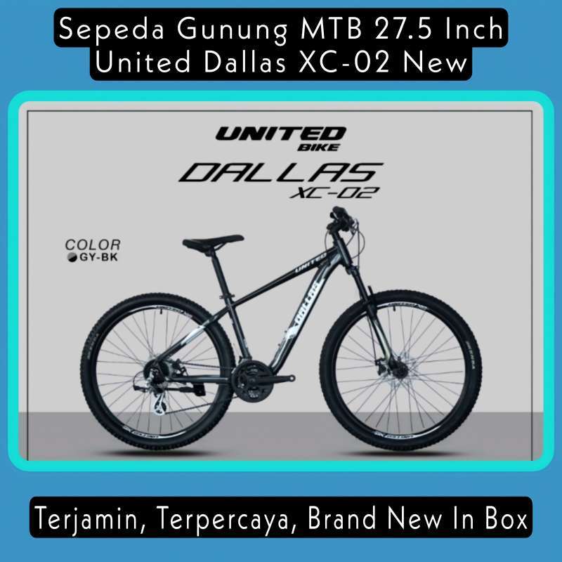 Sepeda Gunung MTB 27.5 Inch UNITED DALLAS XC 02 New Alloy 3x8 Spews