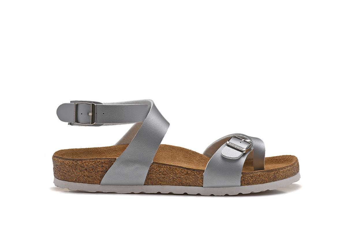 silver casual sandals