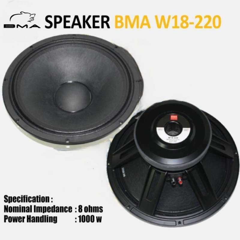 Promo Speaker Komponen Bma W18-220 Spiker Komponen Bma Speker