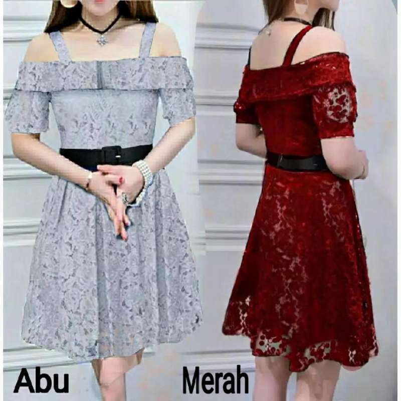 Dress sabrina brukat viola