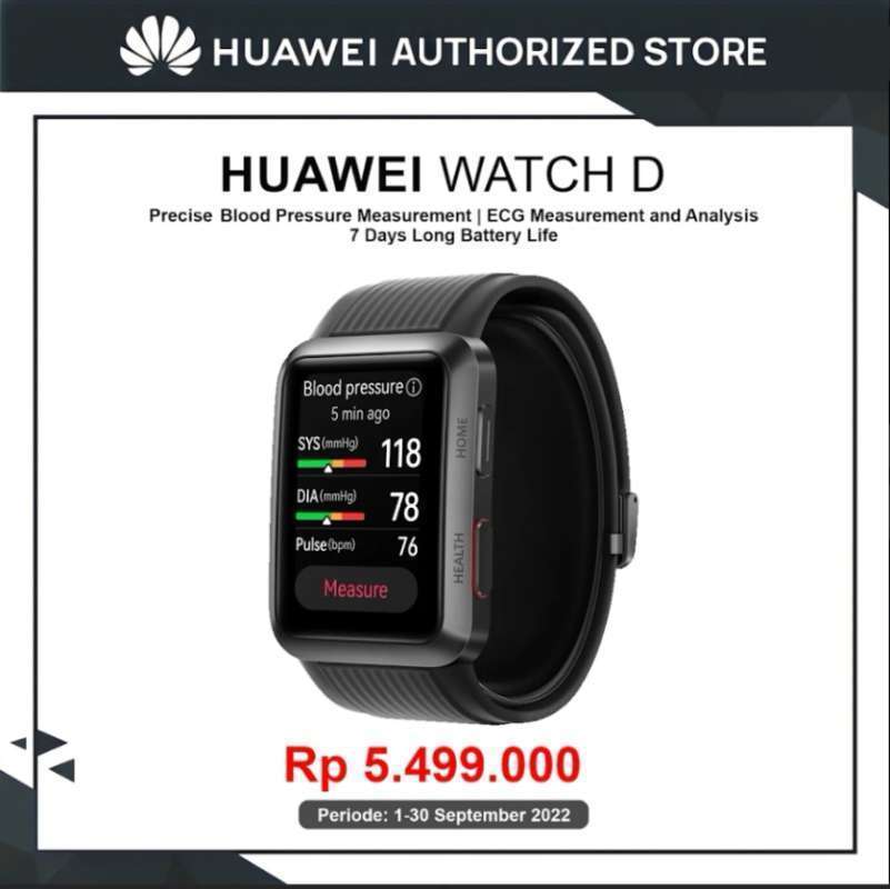 Jual HUAWEI WATCH D SmartWatch | Blood Pressure Monitor | ECG Analysis di  Seller Dwi Golds - Menteng, Kota Jakarta Pusat | Blibli