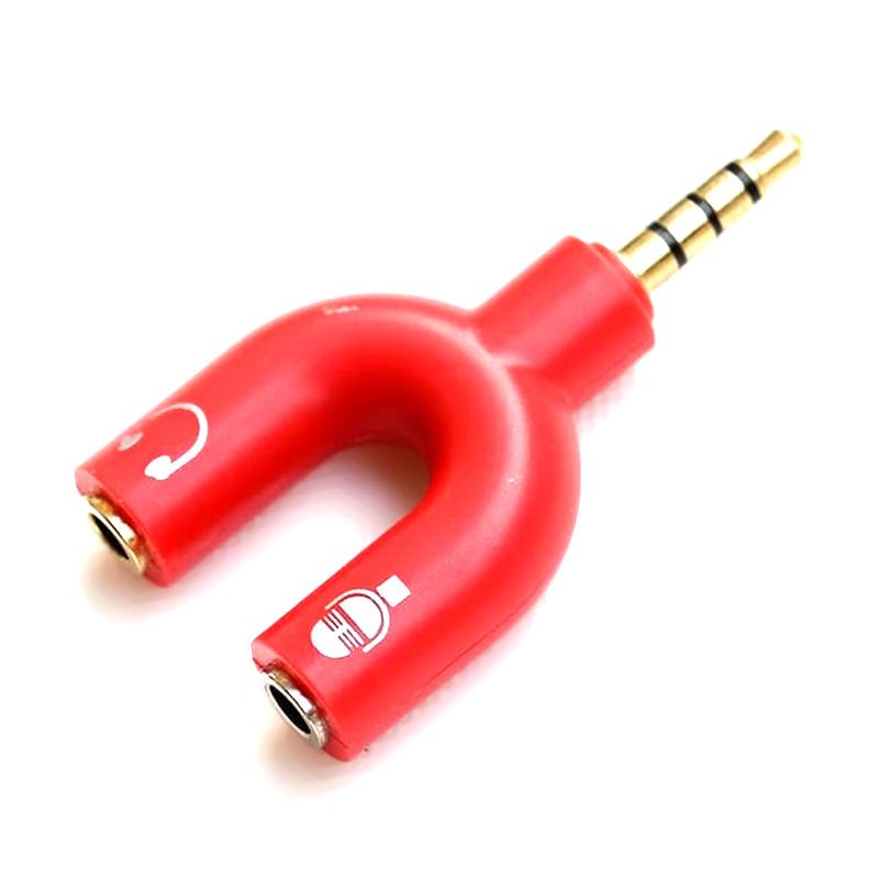 U Shape Splitter Audio + Mic Jack 3.5mm 