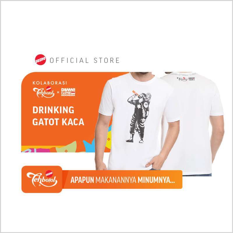 T Shirt Tehbotol Sosro X Damn I Love Indonesia Drinking Gatot Kaca
