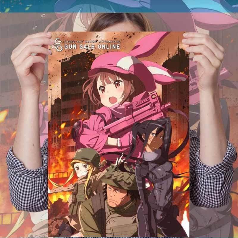 Wallpaper Jual Oem Sword Art Online Ggo Action Figure Poster Anime A3 HD