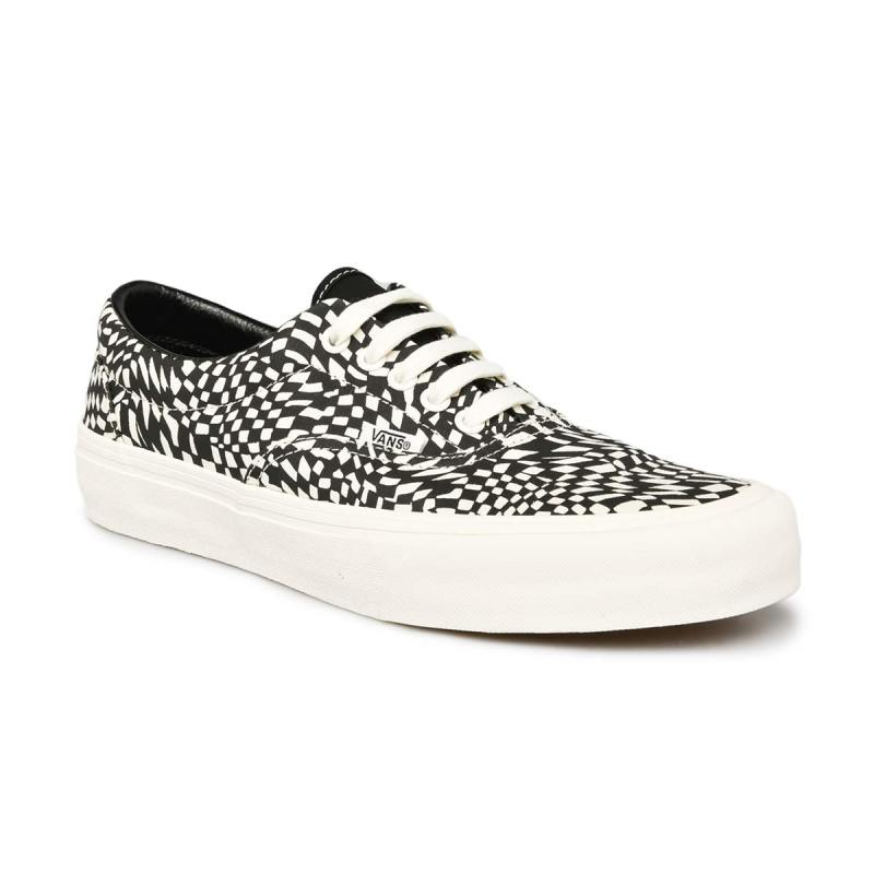 vans era plimsolls in green plaid check