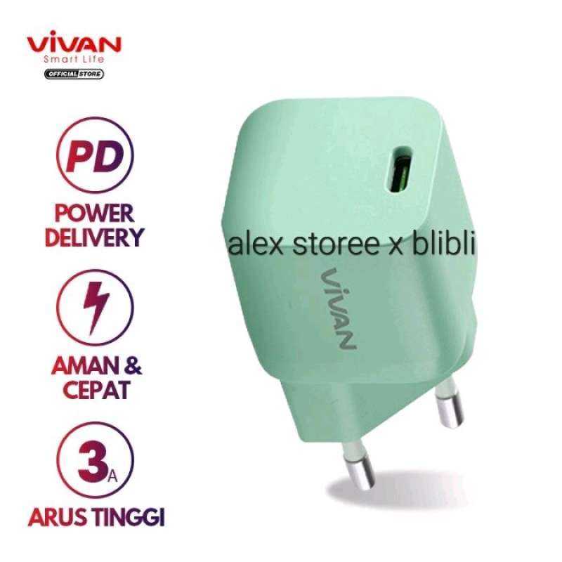 Promo Vivan Power Nano 20 Charger iPhone Fast Charging 20W USB